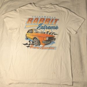 Volkswagen Shirt White Rabbit Extreme Car Graphic Tee Crewneck Medium